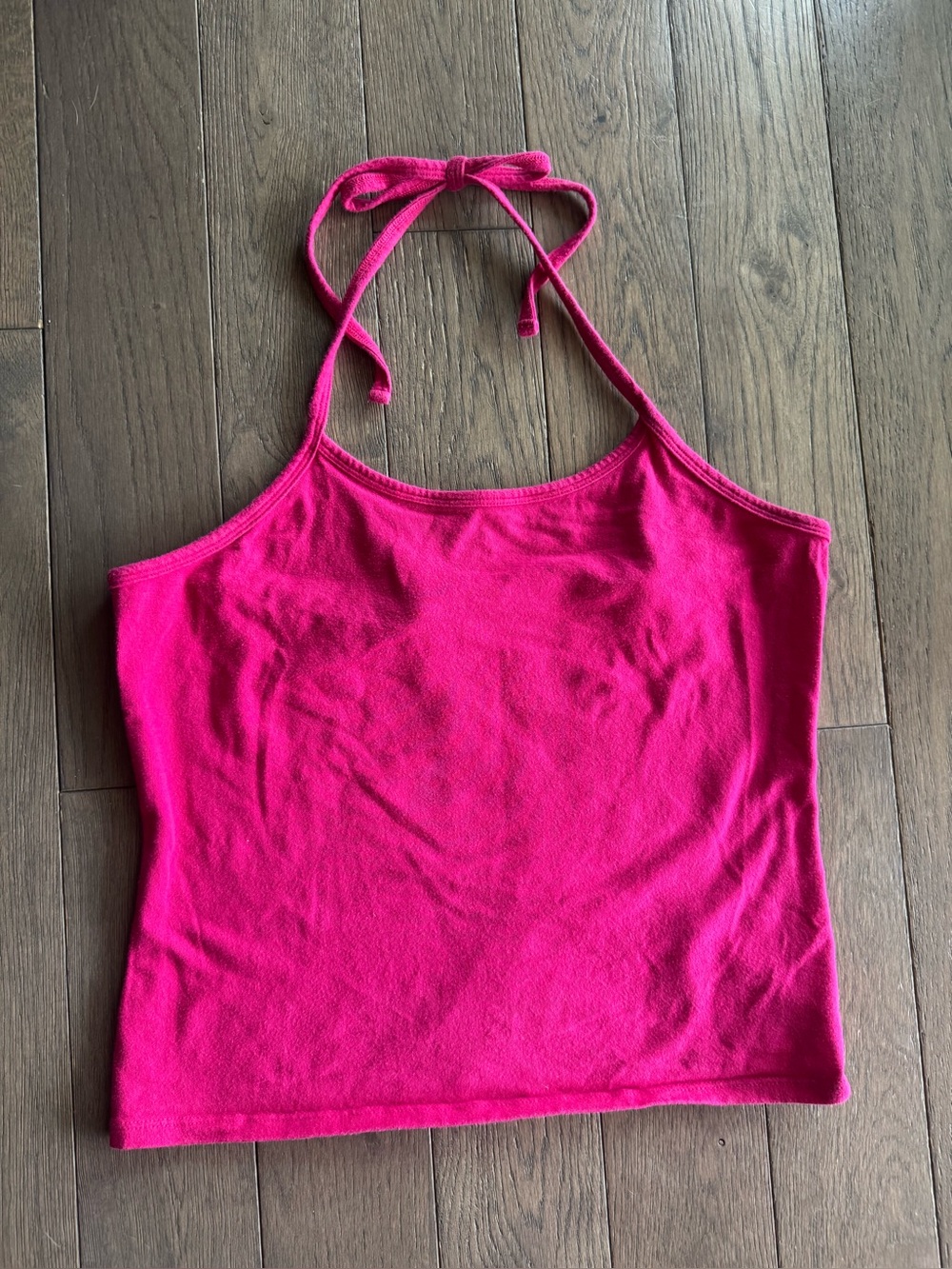 Arizona Jean Company Bright Pink Halter Tank Top